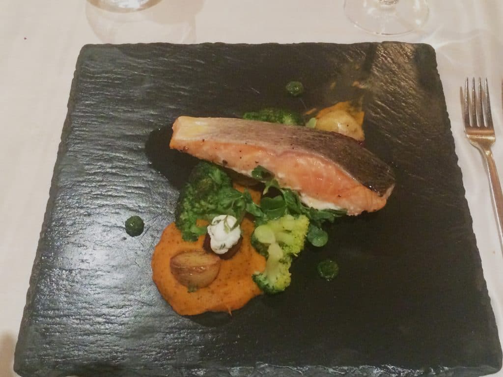 Salmon fillet at Restaurant Tatiana's, Katowice